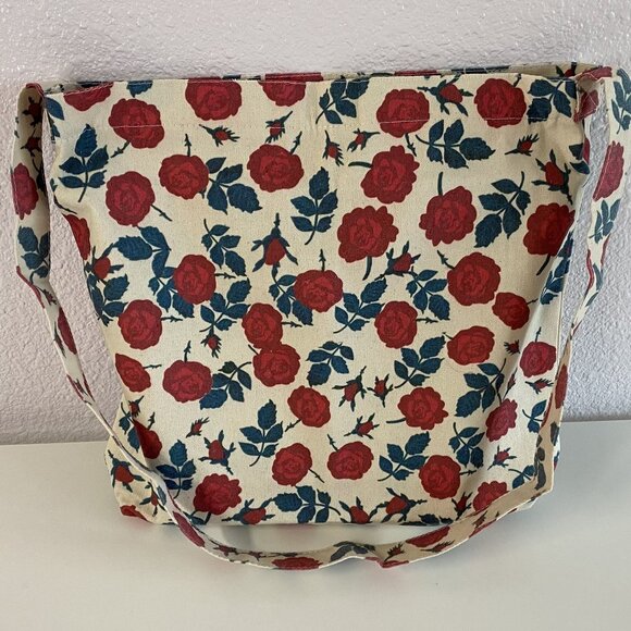 Beaguful Women's Aesthetic Hobo Bag โ Retro Canvas Shoulder Crossbody, Rose - Picture 1 of 5